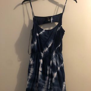 Blue tie dye dress
